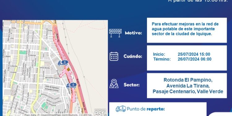 Aguas del Altiplano realizará una extensión de matriz en el sector alto de la ciudad de Iquique