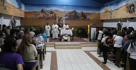 Monseñor Isauro Covili presidió Eucaristía con los catequistas en el pueblo de La Tirana