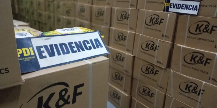 PDI Tarapacá incauta más de 32 mil unidades de paquetes de toallitas húmedas avaluadas en 32 millones 352 mil pesos