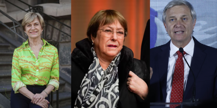 Encuesta Cadem: Bachelet empata con Kast en el segundo lugar de intención de voto espontáneo (11%), y queda a 4pts de Matthei en segunda vuelta (49% vs 45%)