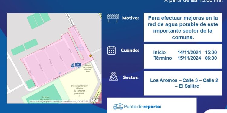 Aguas del Altiplano realizará mejoras en la red de agua potable de Alto Hospicio