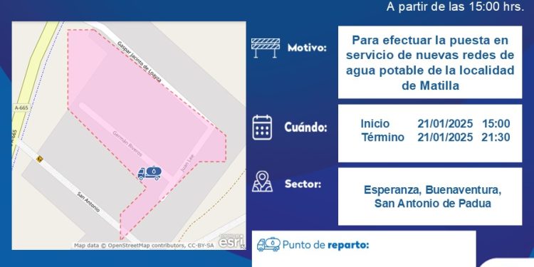 Aguas del Altiplano realizará mejoras en la red de agua potable de Matilla
