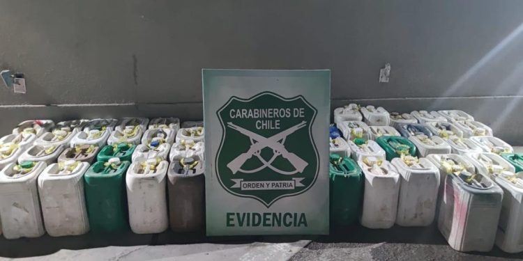 Contrabando de combustible en Ruta 5, sector de la comuna de Huara