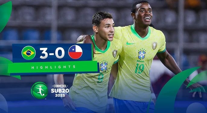 Brasil ganó 3-0 a Chile por el Sudamericano Sub 20