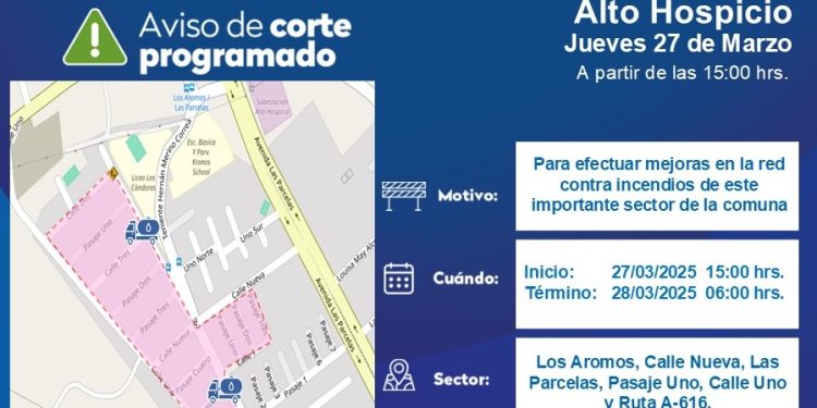 Aguas del Altiplano realizará mejoras en la red contra incendios de Alto Hospicio