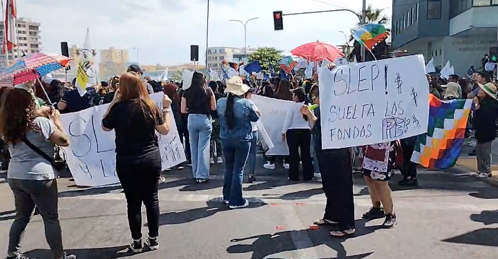 Manifestación en segundo paro nacional activo