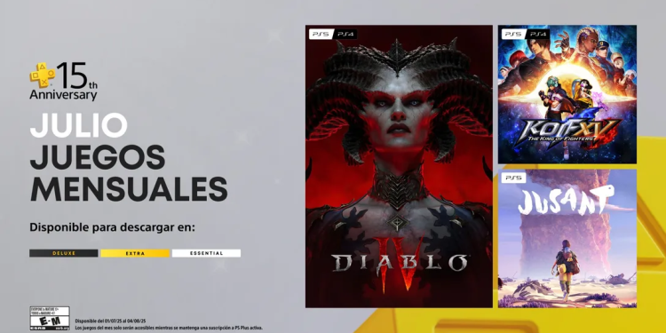 PlayStation Plus cumple 15 años y lo hace con Diablo IV, King of Fighters XV y Jusant como los juegos gratis de julio