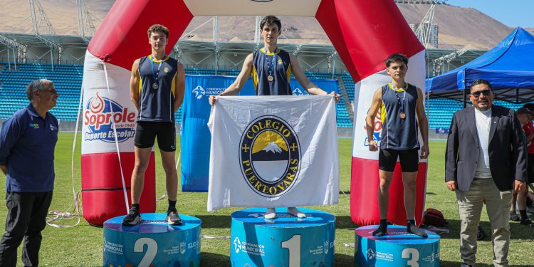 Colegio Puerto Varas primer lugar en Interescolar de Atletismo Zona Norte Soprole realizado en Iquique