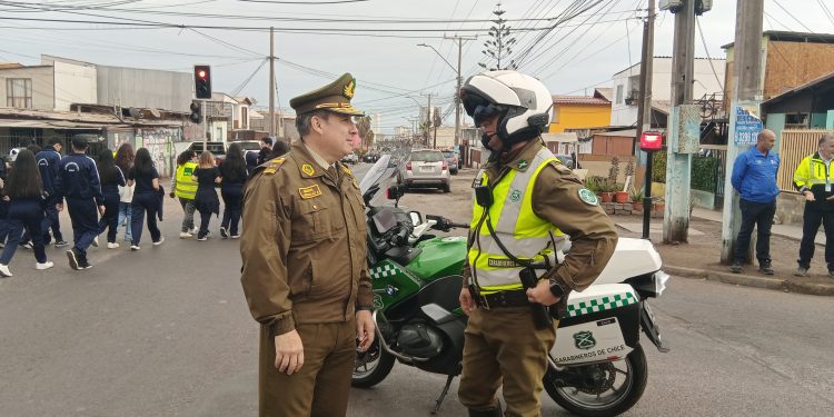 Carabineros resguardó seguridad durante simulacro de sismo y tsunami