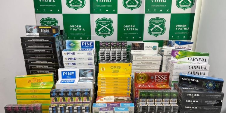 Carabineros incautó más de 3.400 cajetillas de cigarrillos de contrabando