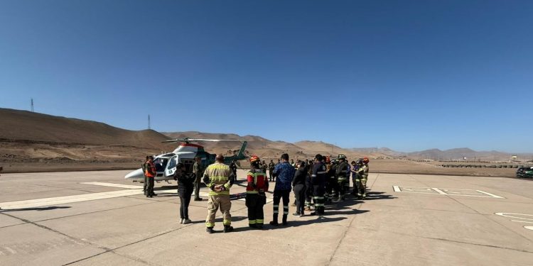 Carabineros realizó simulacro aeromédico con instituciones vinculadas a emergencias