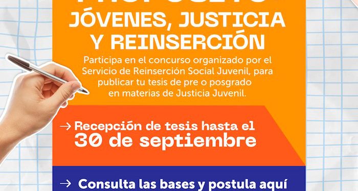“Tesis con propósito”: comienza concurso para difundir investigaciones sobre reinserción social juvenil