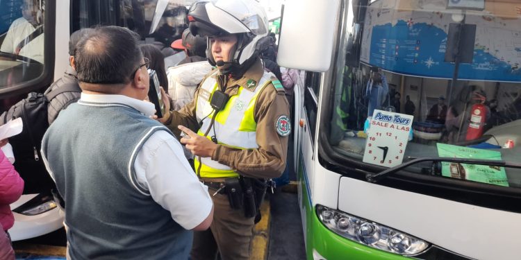 Autoridades se desplegaron en operativo de fiscalización en terminal Rodoviario de Iquique