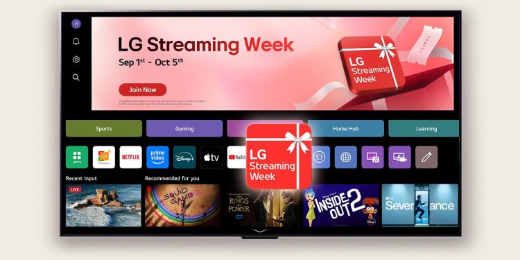 LG Streaming Week 2025 llega con una amplia selección de contenido para diversos gustos durante todo septiembre