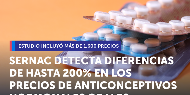 SERNAC detecta diferencias de hasta 200% en los precios de anticonceptivos hormonales orales