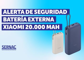 Sernac emite alerta de seguridad por batería externa Xiaomi: existe riesgo de incendio por sobrecalentamiento