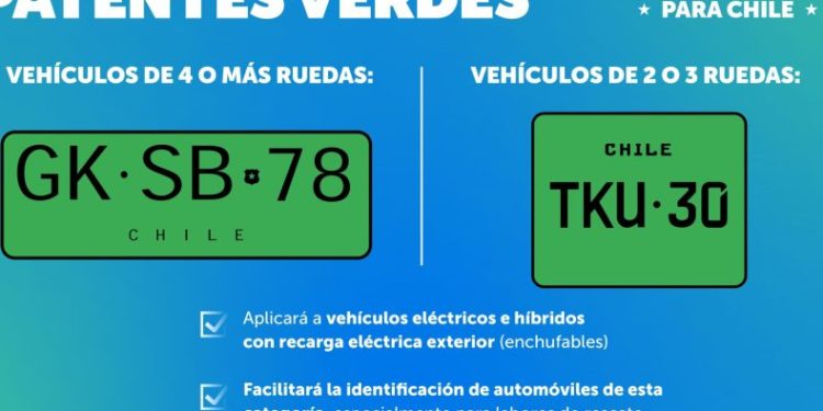 Patentes de autos en Chile cambian: Nuevo formato con más letras y la inédita “placa verde”
