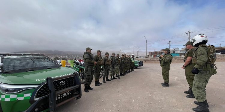 Servicio focalizado de Carabineros finalizó con ocho detenidos