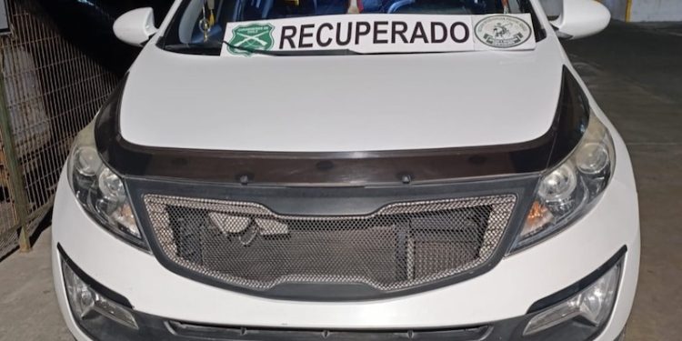 Acción coordinada permitió recuperar vehículo robado en tiempo record