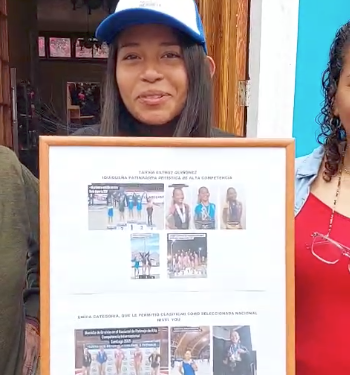 Tahira Estroz, patinadora artística recibió un homenaje del Museo del Deporte «Hernán Cortez Heredia»