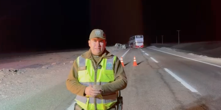 Dos muertos y un herido grave en choque registrado esta madrugada en la Ruta CH 15 Huara-Colchane