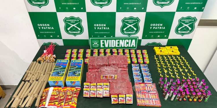 Detenido por porte y tenencia de fuegos artificiales en Alto Hospicio