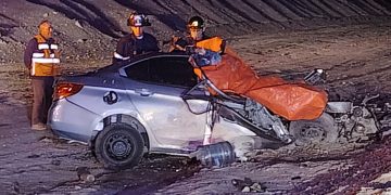 5 muertos  en choque de automóvil y bus de transporte de trabajadores en la salida norte de Mejillones
