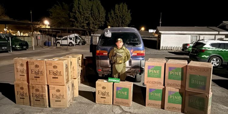 Detenidos por transportar 480 mil cigarrillos de contrabando