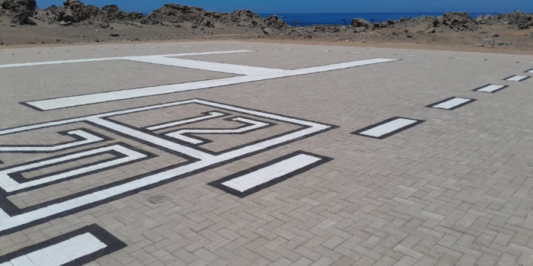 MOP inaugura  Punto de Posada de Helicópteros Caleta San Marcos