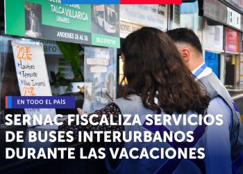 Sernac fiscaliza los servicios de buses interurbanos del país durante las vacaciones