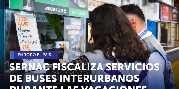 Sernac fiscaliza los servicios de buses interurbanos del país durante las vacaciones