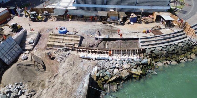 Dirección de Obras Portuaria alcanza 70% de avance en obras de protección costera en sector Bellavista de Iquique