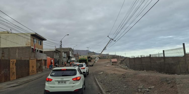 CGE informó de poste chocado en sector La Pampa