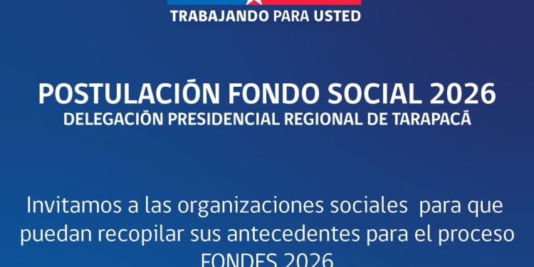 Delegación presidencial llama a postular al Fondo Social 2026