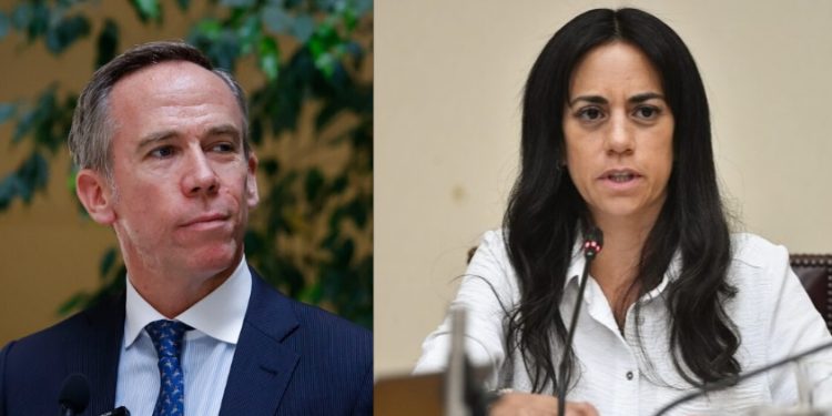 Paulina Núñez, presidenta del Senado y Jorge Alessandri, presidente de la Cámara de Diputados