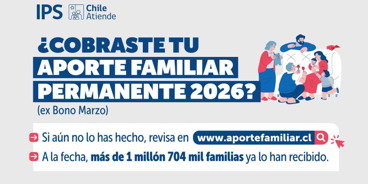 ¿Cobraste tu Aporte Familiar Permanente? Si aún no lo has hecho, revisa en www.aportefamiliar.cl