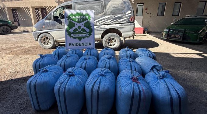 Carabineros incauta más de 384 kilos de hojas de coca abandonadas en vehículo