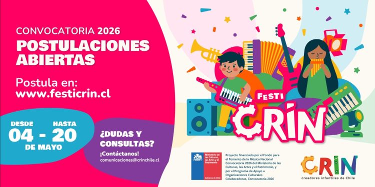 FestiCRIN 2026 inicia búsqueda de artistas: abre convocatoria para el festival de música infantil más grande de Chile