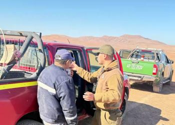 Carabineros rescató a hombre que se extravió en el sector de Caleta Buena