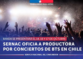 SERNAC oficia a productora por el próximo concierto de la banda SURCOREANA BTS