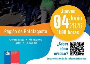 Llaman a antofagastinos a participar en simulacro de sismo y tsunami