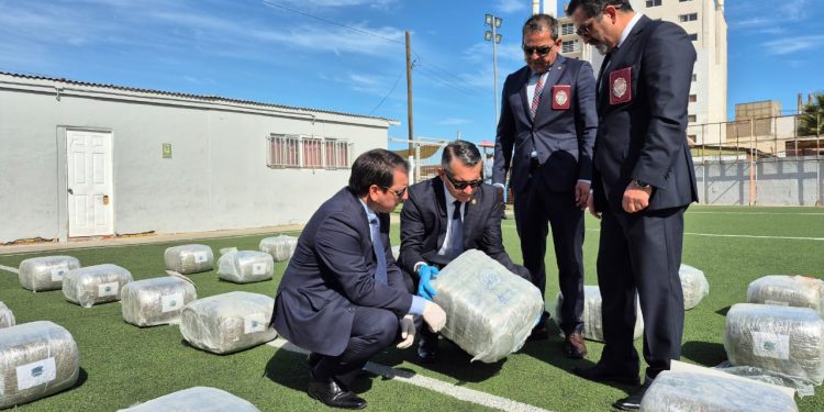 Controles fronterizos en Ollagüe permiten detectar más de 458 kilos de cannabis ocultos en camión cisterna