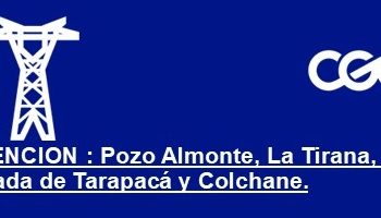 CGE anuncia: Suspendido