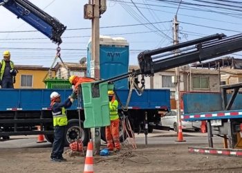 CGE realiza trabajos para mejorar la red eléctrica en sector de avenida Monte Los Olivos
