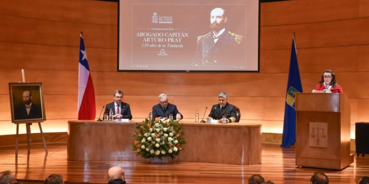 Corte Suprema y Facultad de Derecho de la U de Chile conmemoran los 150 años de la titulación de abogado de Arturo Prat