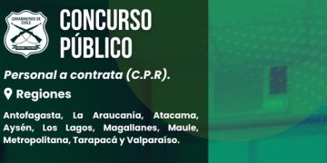 Carabineros abre 175 vacantes para personal civil a nivel nacional