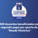 6 mil 300 docentes beneficiados en el segundo pago por aporte de “Deuda Histórica”