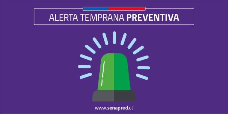 Se modifica cobertura de Alerta Temprana Preventiva para la Región de Tarapacá por evento meteorológico
