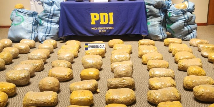PDI y Fiscalía incautan más de 234 kilos de cannabis en la ruta San Pedro de Atacama–Calama y detienen a un ocupante de vehículo de cobertura