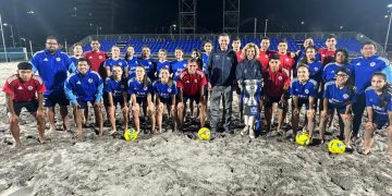 Delegada Presidencial y Seremi del Deporte felicitan a la Selección Chilena de Fútbol Playa por histórico triunfo sudamericano